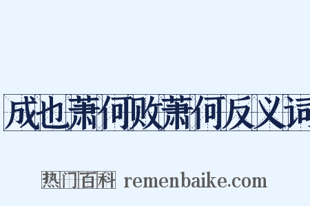 成也萧何败萧何反义词是什么意思的图片